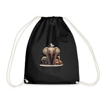La famille - Sac de sport léger - noir - Devant
