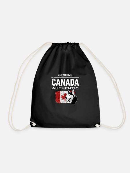 Maple Leaf - Huskys - Canada - Turnbeutel - Schwarz