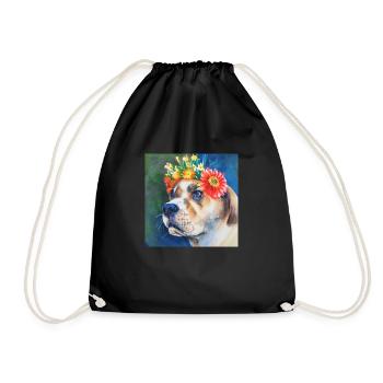 Beeindruckend! Feder! -Dogge - Turnbeutel - Schwarz - Vorne