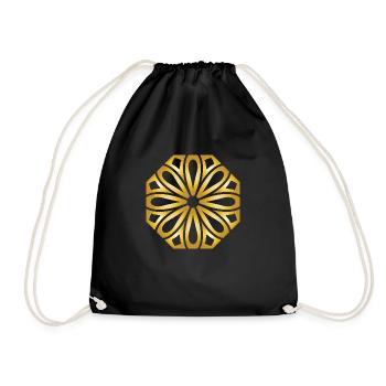 Symbol Gift Ornament Ethnic Spirit Art Orient - Drawstring Bag - black - Front