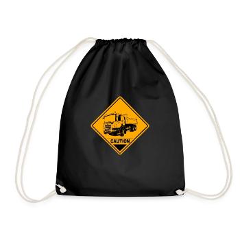 Dump truck - truck - truck - truck - Drawstring Bag - black - Front