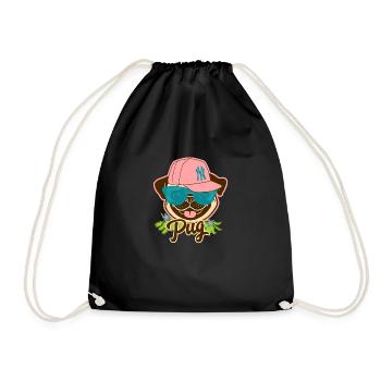 Chien - Sac de sport léger - noir - Devant