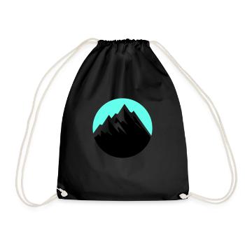 Mountains - Drawstring Bag - black - Front