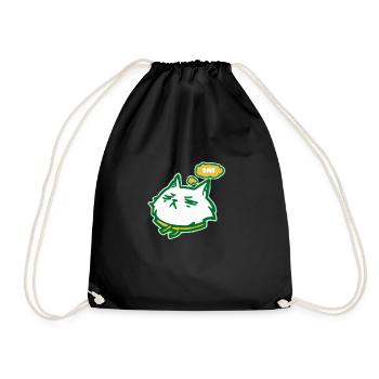 The OMG cat - Drawstring Bag - black - Front