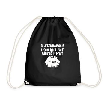 Si j’connais l’con… - Sac de sport léger - noir - Devant