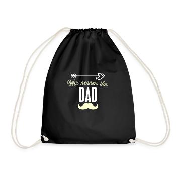 Dad - Turnbeutel - Schwarz - Vorne