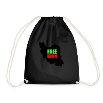 iran free - Turnbeutel - Schwarz - Vorne