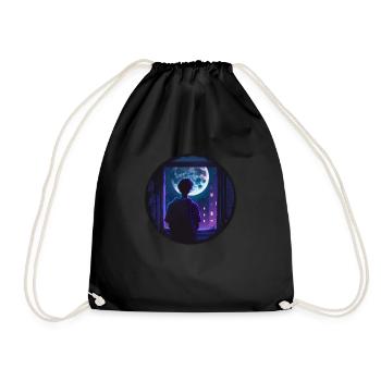 Garçon de lune - Sac de sport léger - noir - Devant