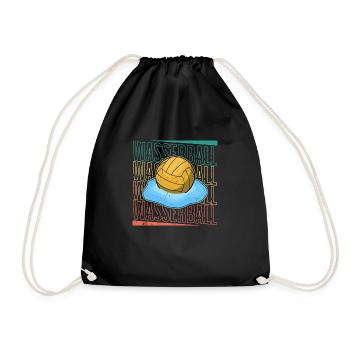Wasserball Wassersport Wasserballer Team Sportart - Turnbeutel - Schwarz - Vorne