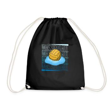 Wasserball Wassersport Wasserballer Team Sportart - Turnbeutel - Schwarz - Vorne