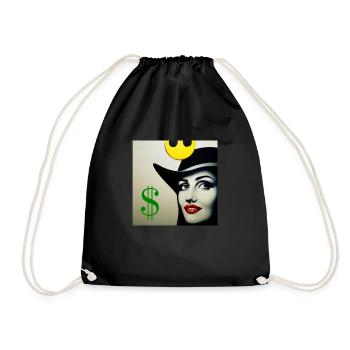 Dollar Girl - Turnbeutel - Schwarz - Vorne