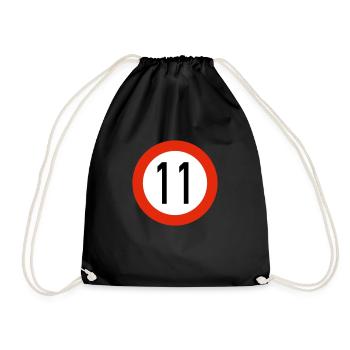 11 - Turnbeutel - Schwarz - Vorne