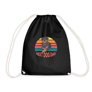 Meilleur chien papa de rottweiler T Shirt - Sac de sport léger - noir - Devant