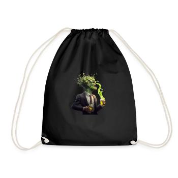 Tête de houblon fraîche avec bière artisanale Suit - Sac de sport léger - noir - Devant