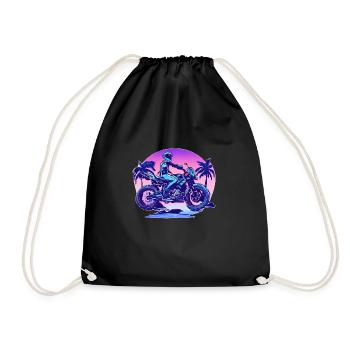 Moto Motocross Motocycliste Fan de moto - Sac de sport léger - noir - Devant
