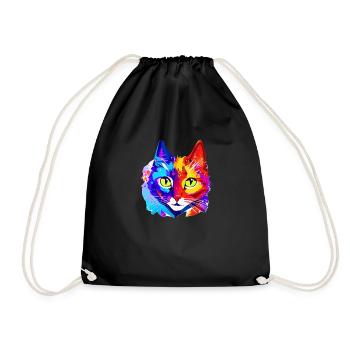 Cat Cat Owner Pet Kitten Domestic Cat - Drawstring Bag - black - Front