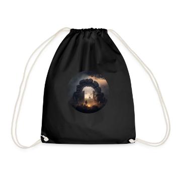 Dark Forest Mist Gate Gift - Drawstring Bag - black - Front