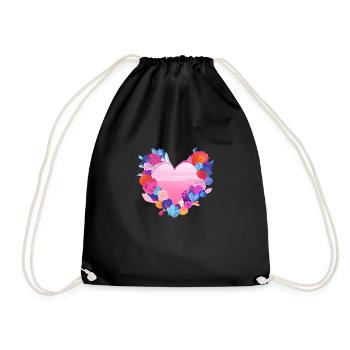 Fiançailles Mariage Fête des mères Saint-Valentin Amour - Sac de sport léger - noir - Devant