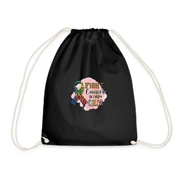 Combattez le cancer de toutes les couleurs - Sac de sport léger - noir - Devant