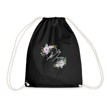 La mariée floral - Sac de sport léger - noir - Devant