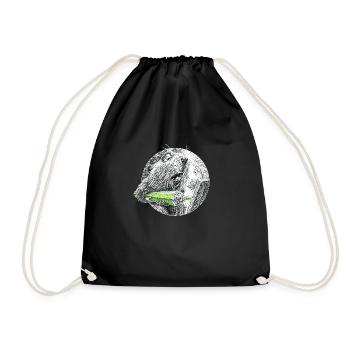 Beaver artist - Drawstring Bag - black - Front