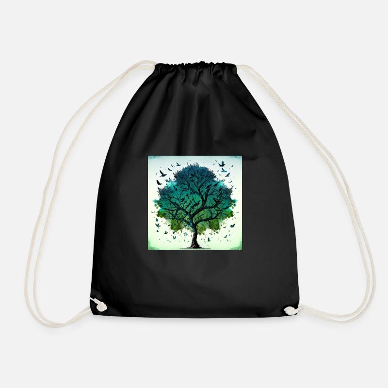 Zen-Baum Nr. 2 - Turnbeutel - Schwarz