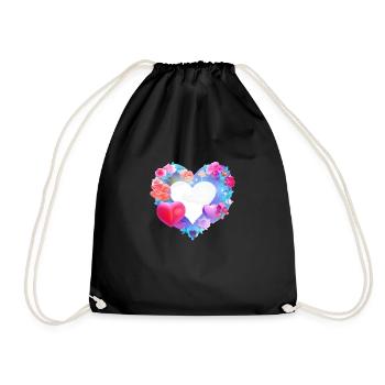Saint-Valentin Fiançailles Mariage Amour Fête des mères - Sac de sport léger - noir - Devant