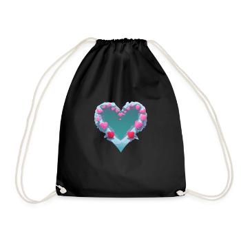Saint-Valentin Mariage Amour Fiançailles Fête des mères - Sac de sport léger - noir - Devant