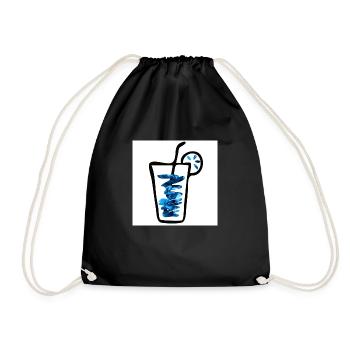 Drink blue - Turnbeutel - Schwarz - Vorne