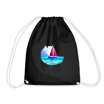 Sailing Sailboat Sailing Ship Sailing Sports - Drawstring Bag - black - Front