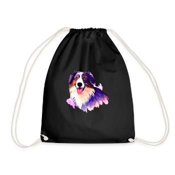 Hunde Hund Australischer Schäferhund Hundehalter - Turnbeutel - Schwarz - Vorne