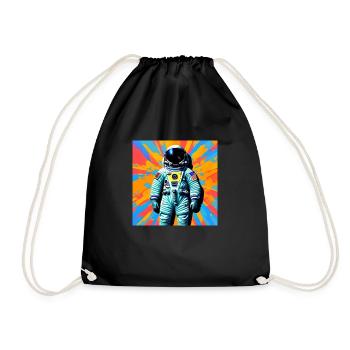 Stylish astronaut - Drawstring Bag - black - Front