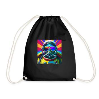 Astronaut of the future - Drawstring Bag - black - Front
