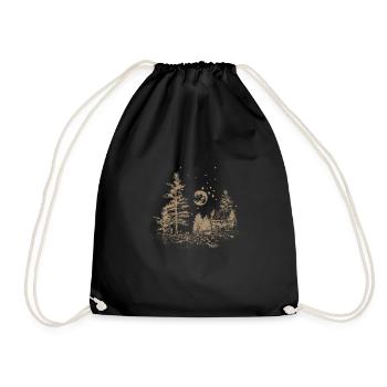 Lonely House - Drawstring Bag - black - Front