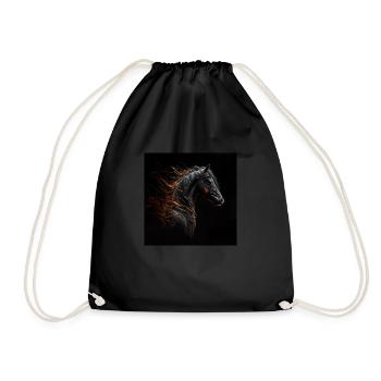 Fiery horse n°16 - Drawstring Bag - black - Front