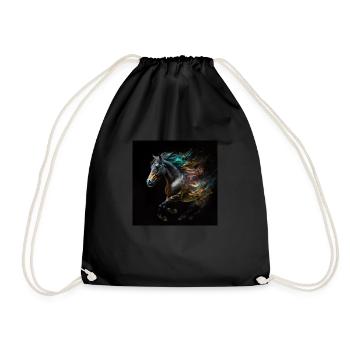 Fiery horse n°15 - Drawstring Bag - black - Front