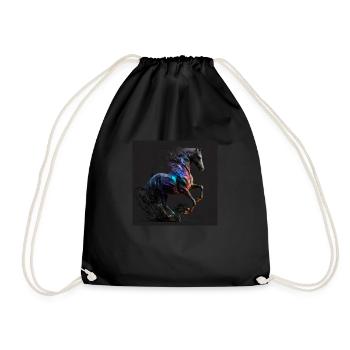 Fiery horse n°14 - Drawstring Bag - black - Front