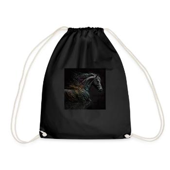 Fiery horse n°6 - Drawstring Bag - black - Front
