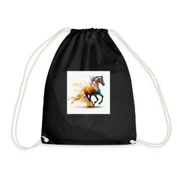 Fiery horse n°3 - Drawstring Bag - black - Front