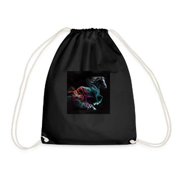 Fiery horse n°2 - Drawstring Bag - black - Front
