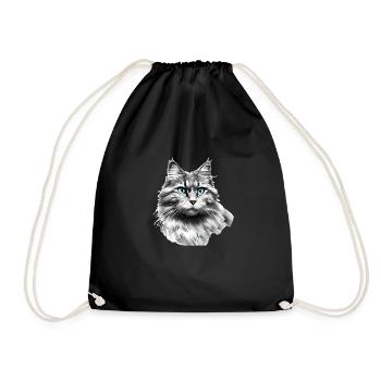 Chaton Propriétaire Chat Chat Domestique Chat - Sac de sport léger - noir - Devant
