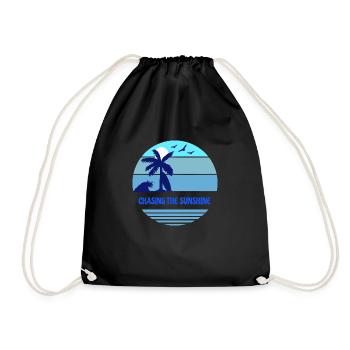 Chasing the sunshine - Drawstring Bag - black - Front