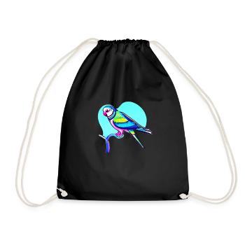 Budgerigar Bird Cockatiel Bird Owner - Drawstring Bag - black - Front