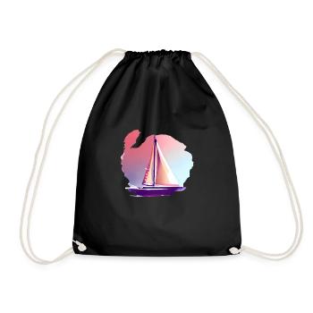 Sailing Sailing Ship Sailboat Sailing Sports - Drawstring Bag - black - Front
