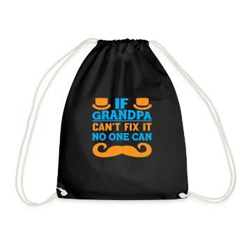 Si grand-père ne peut pas le réparer, personne ne peut le faire - Sac de sport léger - noir - Devant