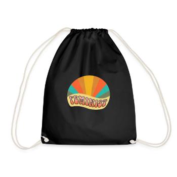 rétro-féminisme - Sac de sport léger - noir - Devant