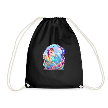 Licorne Créature mythique Fille Licorne Licornes - Sac de sport léger - noir - Devant