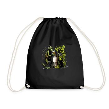 Cool hobby brewer, the funny chimpanzee - Drawstring Bag - black - Front