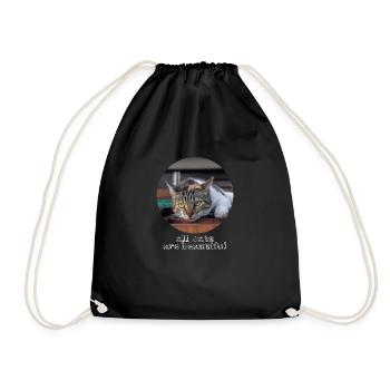 All cats are beautiful - Drawstring Bag - black - Front
