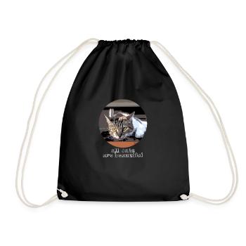 All cats are beautiful - Drawstring Bag - black - Front
